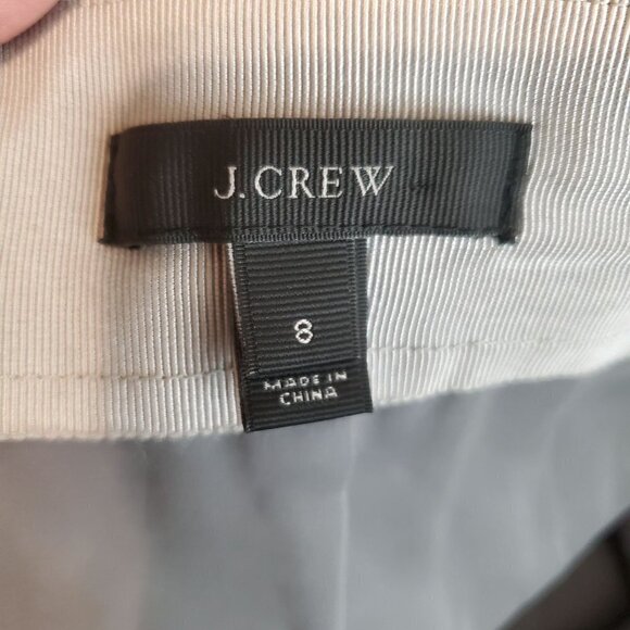 J.Crew Skirt Womens 8 Gray Wool blend Lined Back Zip Preppy Mini Scallop trim - Picture 3 of 7